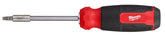 Milwaukee 48-22-2907 14-In-1 Multi-Bit Screwdriver, 1/4 in Drive, Torx Drive, 9.11 in OAL, Plastic Handle